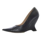 ショッピングウエッジソール ボッテガヴェネタ BOTTEGA VENETA PUNTA パンプス ウエッジソール ポインテッドトゥ レザー 40 ブラック /YO1 ■ レディース