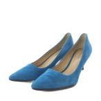 コーチ COACH パンプス ハイヒール ポインテッドトゥ スエード 35 ブルー /YO24 レディース