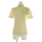 ショッピングケイトスペード ケイトスペード KATE SPADE ウール フラワーモチーフ 半袖 タートルネック ニット S アイボリー /MY ■OS レディース