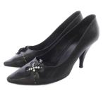 ショッピングシャネル シャネル CHANEL クローバーモチーフ レザー ポインテッドトゥ パンプス 35 黒 ブラック /SR レディース