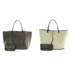 ショッピングゴヤール ゴヤール GOYARD サンルイGM バッグ リバーシブル トート ポーチ付き PVC キャンバス 茶 ブラウン ベージュ STLOUIGMLTY08CL08P /AQ ■OS