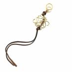 ショッピングロエベ ロエベ LOEWE アナグラム キーリング レザーチャーム ゴールドカラー ブラウン /MI ■OS ■OH レディース