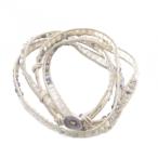 チャン ルー CHAN LUU 4連ブレスレット グレー 白 ホワイト /SR レディース