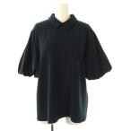 ショッピングバルーン ヨーコチャン YOKO CHAN 23年 バルーンスリーブ半袖ブラウス 38 ネイビー /DO ■OS レディース