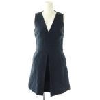 ショッピングMIUMIU ミュウミュウ miumiu ジャガードノースリーブワンピース ひざ丈 36 ネイビー MF1888 /DF ■OS レディース