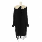  - - "губа" tuHer lip to роман tik объем рукав платье S черный слоновая кость /DO #OS женский 