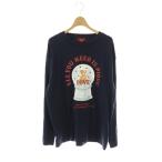 ジェラートピケ gelato pique 23AW スノードーム柄LT ロンT カットソー M ネイビー マルチカラー /DO ■OS レディース