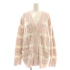 ジェラートピケ gelato pique 24AW ベビモコアランボーダーカーディガン ニット ルームウエア F ピンク ホワイト /CX ■OS レディース