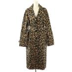 ショッピングレオパード コーチ COACH レオパード オーバーサイズド トレンチ コート ロング XS ベージュ ブラック CQ219 /HK ■OS レディース