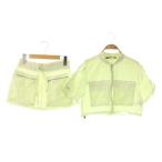  Zara ZARA комплект item верх и низ укороченные брюки рубашка жакет короткий рукав мини-юбка шт. форма XS S желтый зеленый /NR #OS женский 