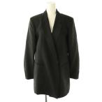 ショッピングシルク アドーア ADORE シルクウールツイルジャケット テーラード 38 ブラック /HK ■OS レディース