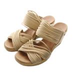 ショッピングウエッジソール アグ オーストラリア UGG australia HILARIE ウエッジソール サンダル US7 24.0cm ベージュ 1012184 /AQ ■OS