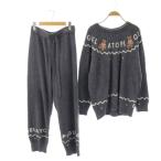 ショッピングノルディック ジェラートピケ gelato pique 24AW HOLIDAY ノルディック プルオーバー ロングパンツ ルームウェア ナイトウェア F ネイビー