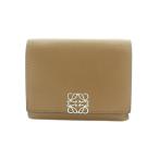 ショッピングLOEWE ロエベ LOEWE アナグラム バーティカルウォレット 財布 三つ折り 小銭入れ レザー ベージュ /MI ■OS ■OH レディース