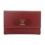 サルヴァトーレフェラガモ Salvatore Ferragamo ヴァラリボン カードケース 赤 レッド /AQ ■OS レディース