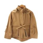 ショッピングトーマス トーマスマグパイ THOMAS MAGPIE バックロゴツイルジップアップパーカー ジャケット 38 ベージュ /HK ■OS レディース