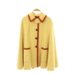 オールドイングランド OLD ENGLAND ケープコート アウター ウール 36 イエロー 黄色 オレンジ バイカラー /CX ■OS レディース