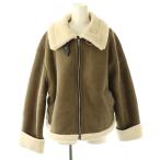 ショッピングzara ザラ ZARA フェイクムートン ダブルフェイスジャケット XS カーキ /DF ■OS レディース