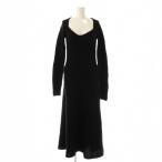 ショッピングニットワンピ ザガーメント THE GARMENT 23SS COURCHEVEL LONG DRESS ワンピース ニットワンピ アルパカ混 8 ブラック /CX ■OS レディース