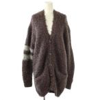 ショッピングCD マディソンブルー MADISONBLUE 24SS FUZZY TINSEL CD EYELASH YARN カーディガン シャギー ラメ F パープル シルバー色 /CX ■OS ■S レデ