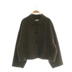 ショッピングzara ザラ ZARA ショートコート ウール混 ワイド USA M-L ブラウン /MY ■OS レディース