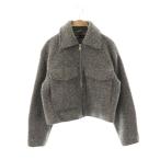 ショッピングzara ザラ ZARA ブークレショートジャケット XS グレー /DO ■OS ■SH レディース