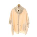 ショッピングケープ ファビアナフィリッピ FABIANA FILIPPI 23AW ウール カシミヤ混ケープ ポンチョ アウター S ベージュ ライトピンク /CX ■OS レディース
