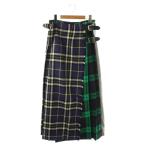 ショッピングオブ オニール オブ ダブリン O'NEIL OF DUBLIN パッチワーク ロングスカート ラップ I42 ネイビー グリーン /HK ■OS レディース