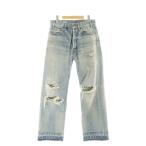 セリーヌ CELINE ウェスリーデストロイドジーンズ パンツ デニム ダメージ加工 ボタンフライ 27 ブルー N829 033S 08WT /CX ■OS ■AD メン