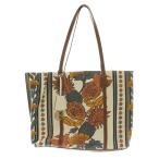 トリーバーチ TORY BURCH ペリー トリプルコンパートメント プリント トートバッグ 茶 ブラウン マルチカラー /AQ ■OS レディース