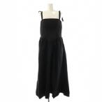 ザラ ZARA キャミワンピース ロング L ブラック /ES ■OS レディース
