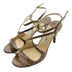 ジミーチュウ JIMMY CHOO ピンヒール サンダル 37 茶 ブラウン /SS ■OS レディース