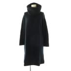 マッキントッシュ ロンドン MACKINTOSH LONDON スヌード付きニットワンピース 長袖 膝丈 ウール 38 濃紺 /NR ■OS レディース