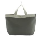 エルベシャプリエ Herve Chapelier 704GP コーテッドキャンバススクエアトート トートバッグ バイカラー グレー シルバーカラー /MI ■OS