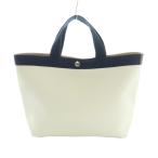 エルベシャプリエ Herve Chapelier 704GP コーテッドキャンバススクエアトート トートバッグ バイカラー 白 紺 /MI ■OS レディース