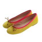plitiba Rely naPretty Ballerinas балетки замша лента 36 23.0cm горчица розовый /MI #OS женский 