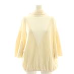 サルヴァトーレフェラガモ Salvatore Ferragamo 23SS カシミヤ 半袖 ニット セーター プルオーバー M アイボリー /CX ■OS レディース