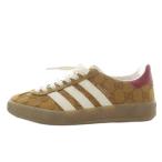 グッチ GUCCI adidas originals Gazelle スニーカー ローカット GGキャンバス US5 ブラウン HQ7086 /YO3 レディース