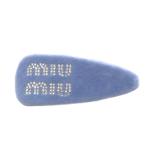 ミュウミュウ miumiu ベロア ロゴ バレッタ 青 ブルー /SR ■OH レディース