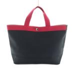 エルベシャプリエ 704GP コーテッドキャンバススクエアトート トートバッグ バイカラー 紺 ピンク /MI ■OS レディース