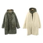 ディーゼル DIESEL A04716 W-DAYA リバーシブル モッズコート アウター ジップアップ XXS オフホワイト カーキグレー /NR ■OS レディース