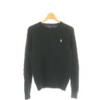 ポロ ラルフローレン POLO RALPH LAUREN ケーブルニット セーター プルオーバー S ブラック /CX ■OS レディース