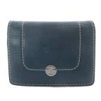  Celine CELINE Vintage футляр для карточек футляр для визитных карточек Macadam кожа темно-синий /YO14 #OH женский 