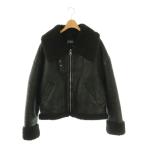  Zara ZARA искусственный мутон жакет USAL черный /DO #OS женский 