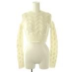 ディースクエアード DSQUARED2 23AW クロップド丈 モヘヤニット セーター 長袖 XXS オフホワイト /NR ■OS レディース