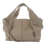 トッズ TOD'S シャツバッグ ショッピングスモール トートバッグ ショルダーバッグ 2way レザー ベージュ /YO23 レディース