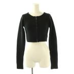ヨービオトープランジェリー yo BIOTOP 23AW Cashmere hock cardigan カーディガン ニット クロップド F 黒 /CX ■OS ■SH レディース
