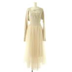 スナイデル SNIDEL 24SS ボレロセットチュールニットワンピース ロング カーディガン 長袖 F ベージュ /NR ■OS レディース