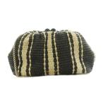 ケイトスペード KATE SPADE スクランチ ビーチ チェア 2WAY クラッチバッグ ショルダーバッグ 黒 アイボリー ゴールドカラー KB584 /MI ■O