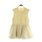 アプワイザーリッシェ Apuweiser-riche ペプラムファーリバージレ ベスト フェイクファー 1 アイボリー /MY ■OS レディース